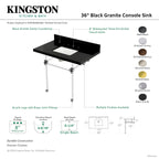 Kingston Brass Templeton lavabo consola — vista