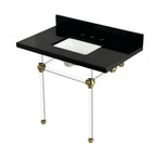 Kingston Brass Templeton lavabo consola — Latón Cepillado