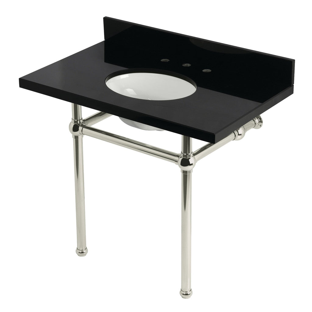 Kingston Brass Templeton lavabo consola — Níquel Pulido