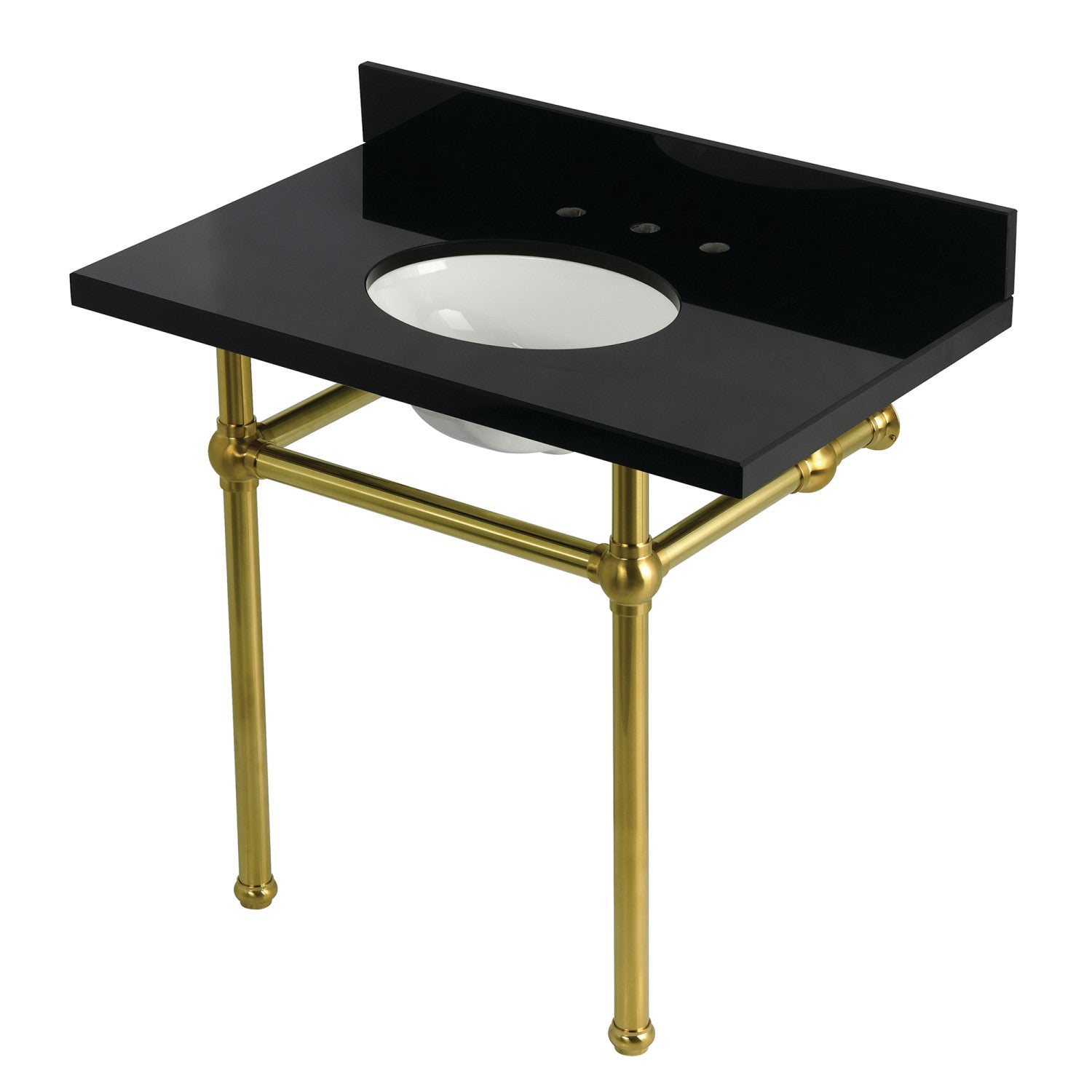 Kingston Brass Templeton lavabo consola — Latón Cepillado