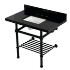 Kingston Brass Templeton lavabo consola — Negro Mate