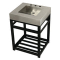 Kingston Brass Kingston Commercial lavabo consola — Negro Mate