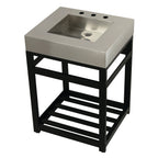 Kingston Brass Kingston Commercial lavabo consola — Negro Mate