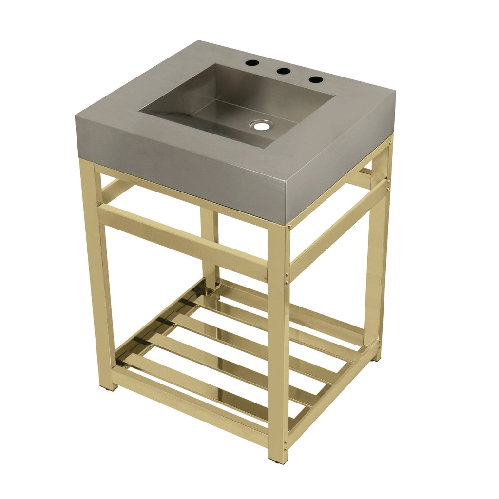 Kingston Brass Kingston Commercial lavabo consola — Latón Pulido