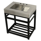 Kingston Brass Kingston Commercial lavabo consola — Negro Mate