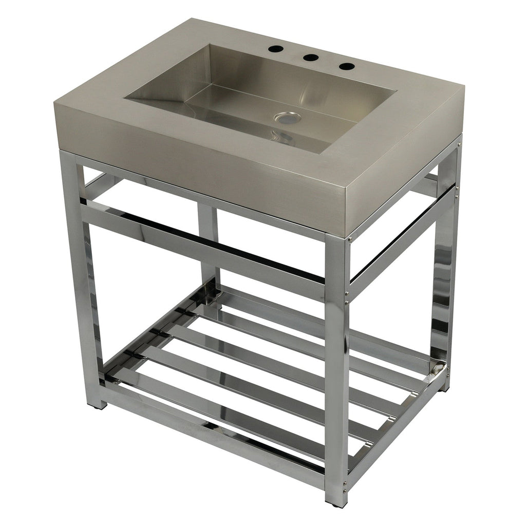 Kingston Brass Kingston Commercial lavabo consola — Cromo Pulido