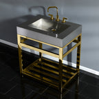 Kingston Brass Kingston Commercial lavabo consola — vista