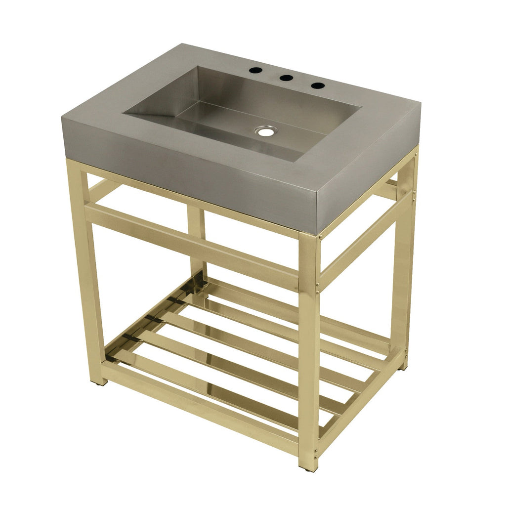 Kingston Brass Kingston Commercial lavabo consola — Latón Pulido