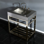 Kingston Brass Kingston Commercial lavabo consola — vista
