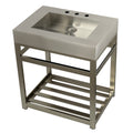 Kingston Brass Kingston Commercial lavabo consola — Níquel Cepillado
