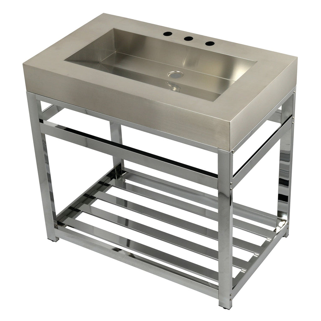 Kingston Brass Kingston Commercial lavabo consola — Cromo Pulido