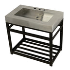 Kingston Brass Kingston Commercial lavabo consola — Bronce Aceitado