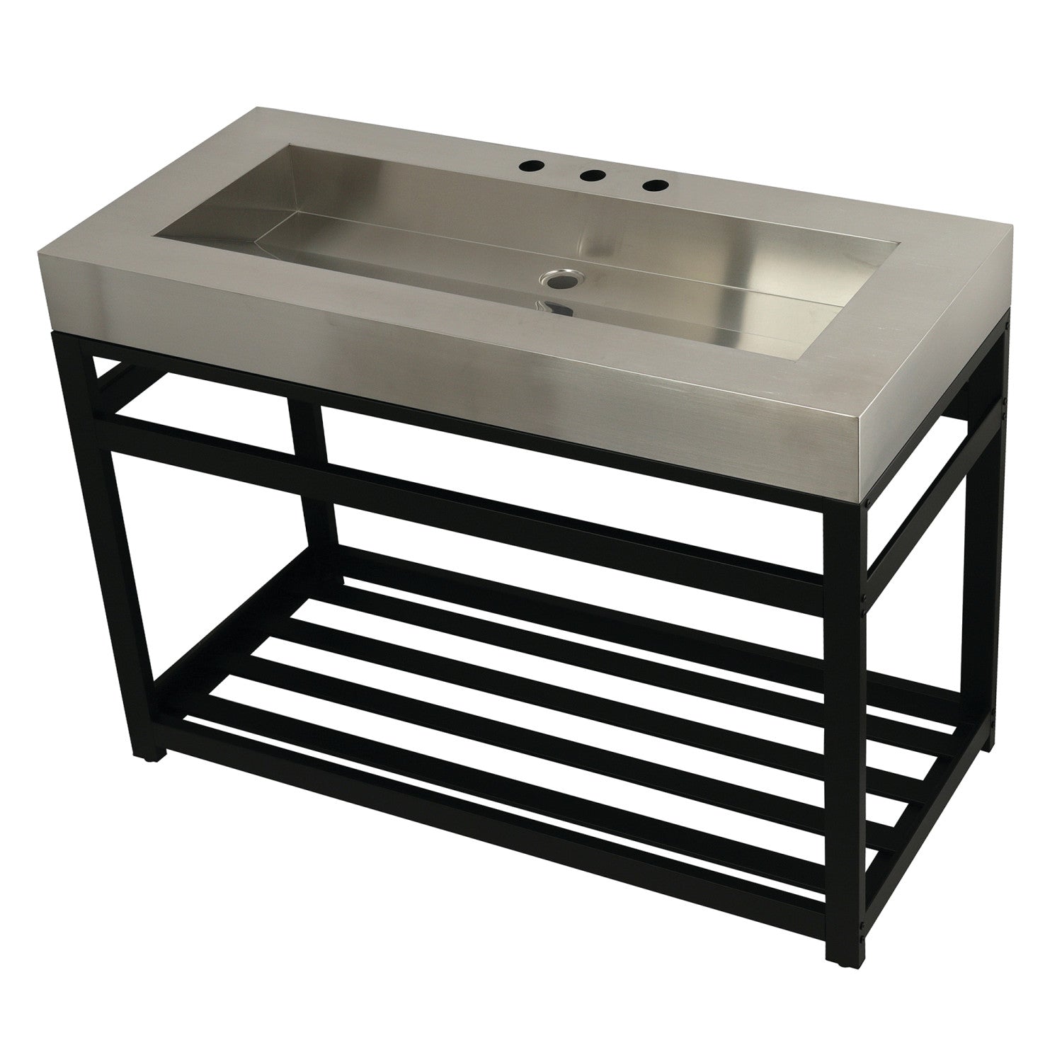Kingston Brass Kingston Commercial lavabo consola — Negro Mate