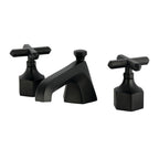 Kingston Brass Navei - Llave de Lavabo Widespread (3 Orificios), con Dos Manerales — Negro Mate