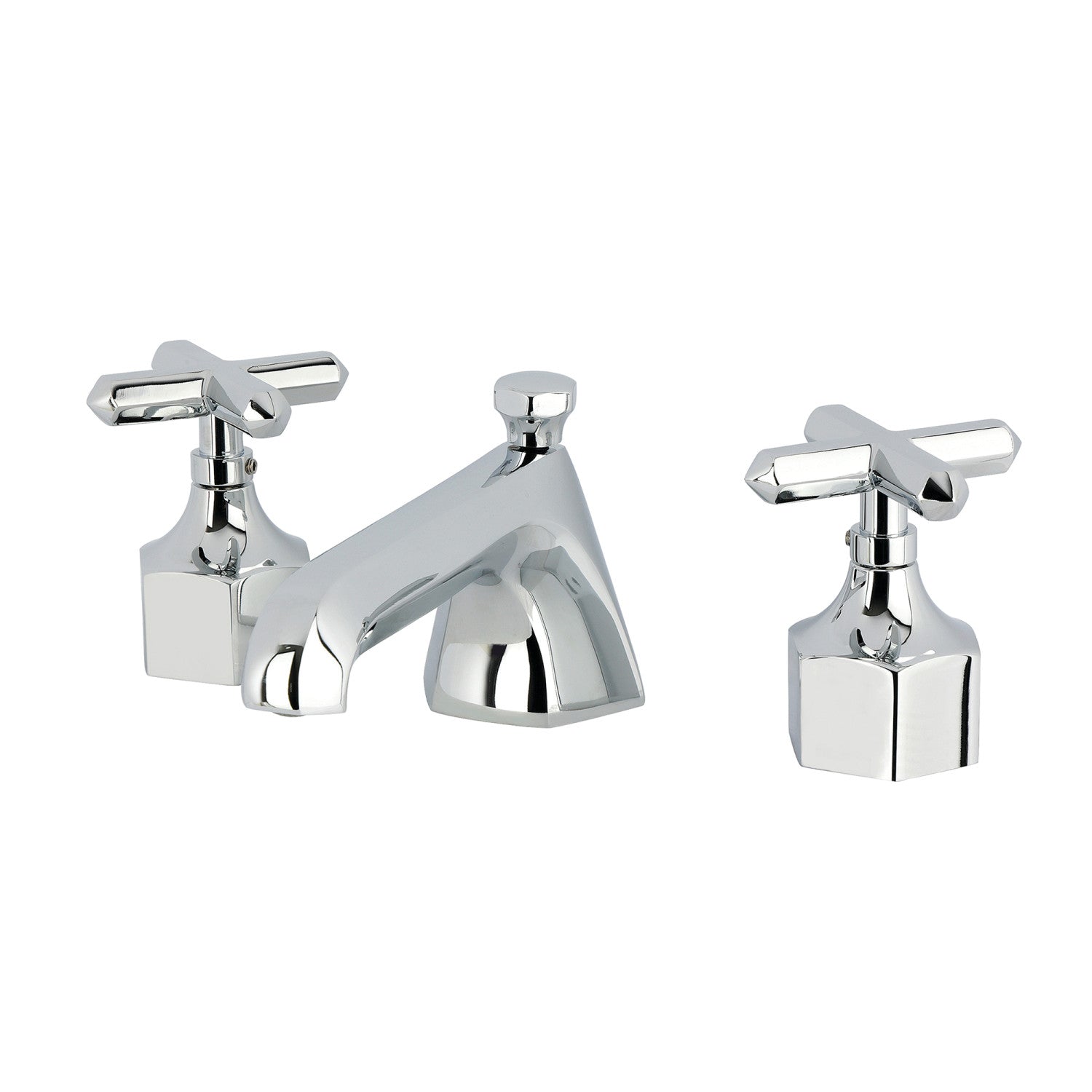 Kingston Brass Navei - Llave de Lavabo Widespread (3 Orificios), con Dos Manerales — Cromo Pulido