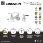 Kingston Brass Navei - Llave de Lavabo Widespread (3 Orificios), con Dos Manerales — Guía de Instalación 1