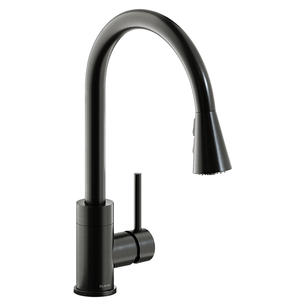 Elkay Avado Grifo de Cocina Extraíble — Acero Negro