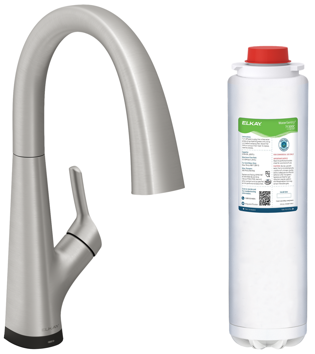 Elkay Avado Grifo de Cocina Extraíble — Acero Lustroso