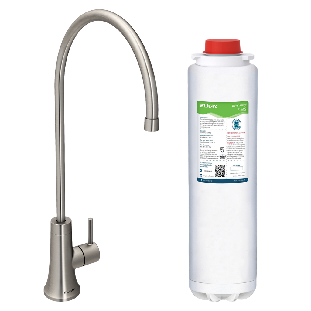 Elkay Avado Llave para Agua Filtrada — Acero Lustroso