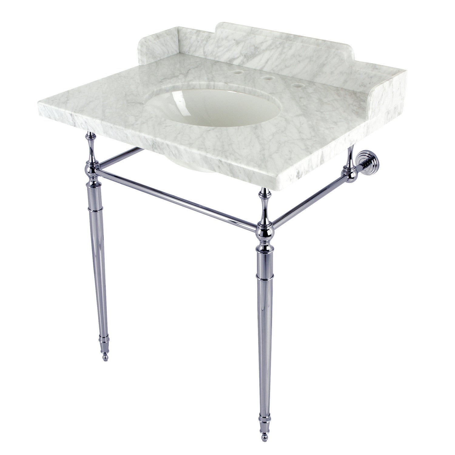 Kingston Brass Habsburg lavabo consola — Cromo Pulido