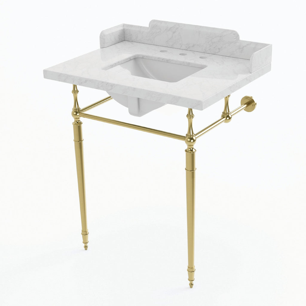 Kingston Brass Habsburg lavabo consola — Latón Cepillado