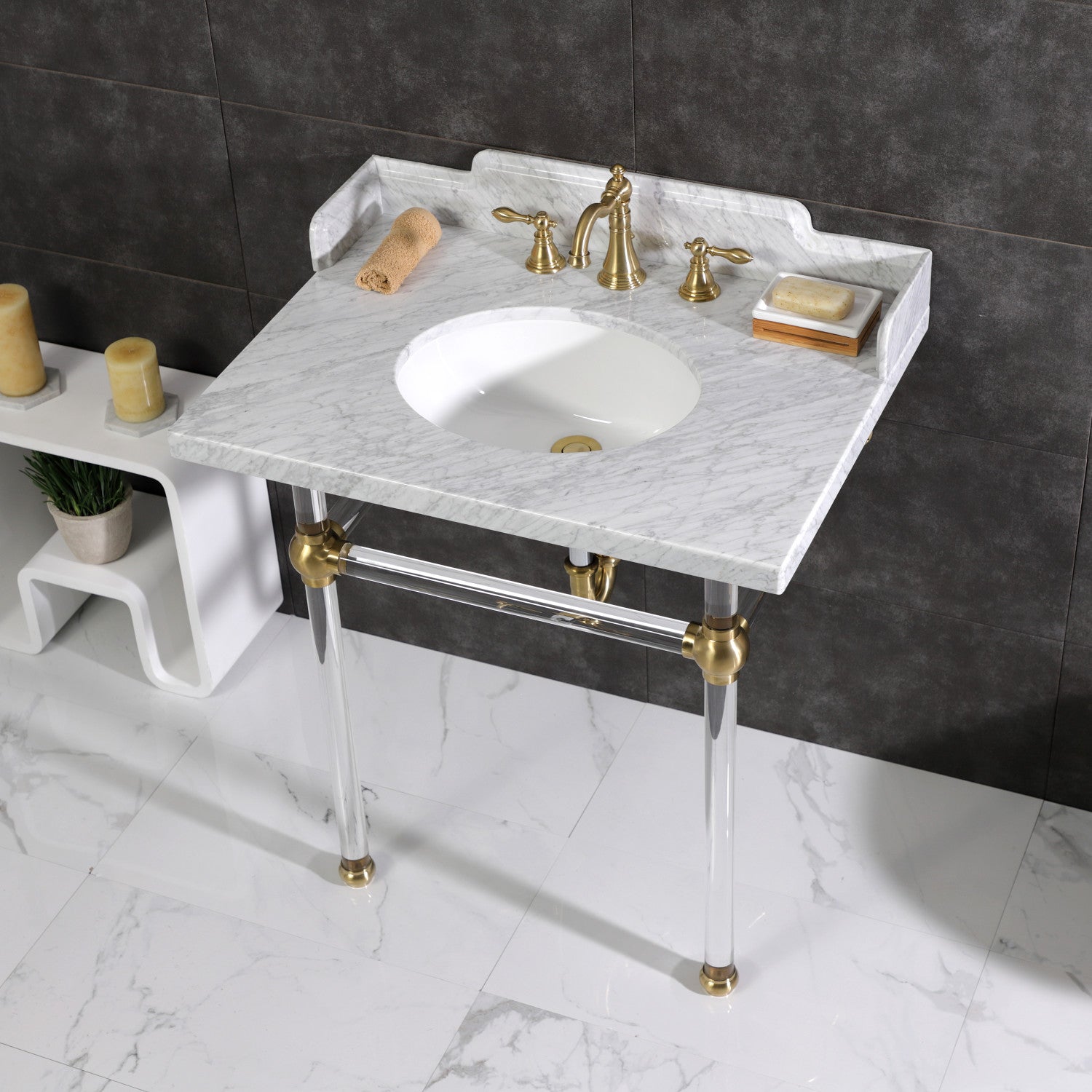 Kingston Brass Pemberton lavabo consola — vista