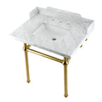 Kingston Brass Pemberton lavabo consola — Latón Cepillado
