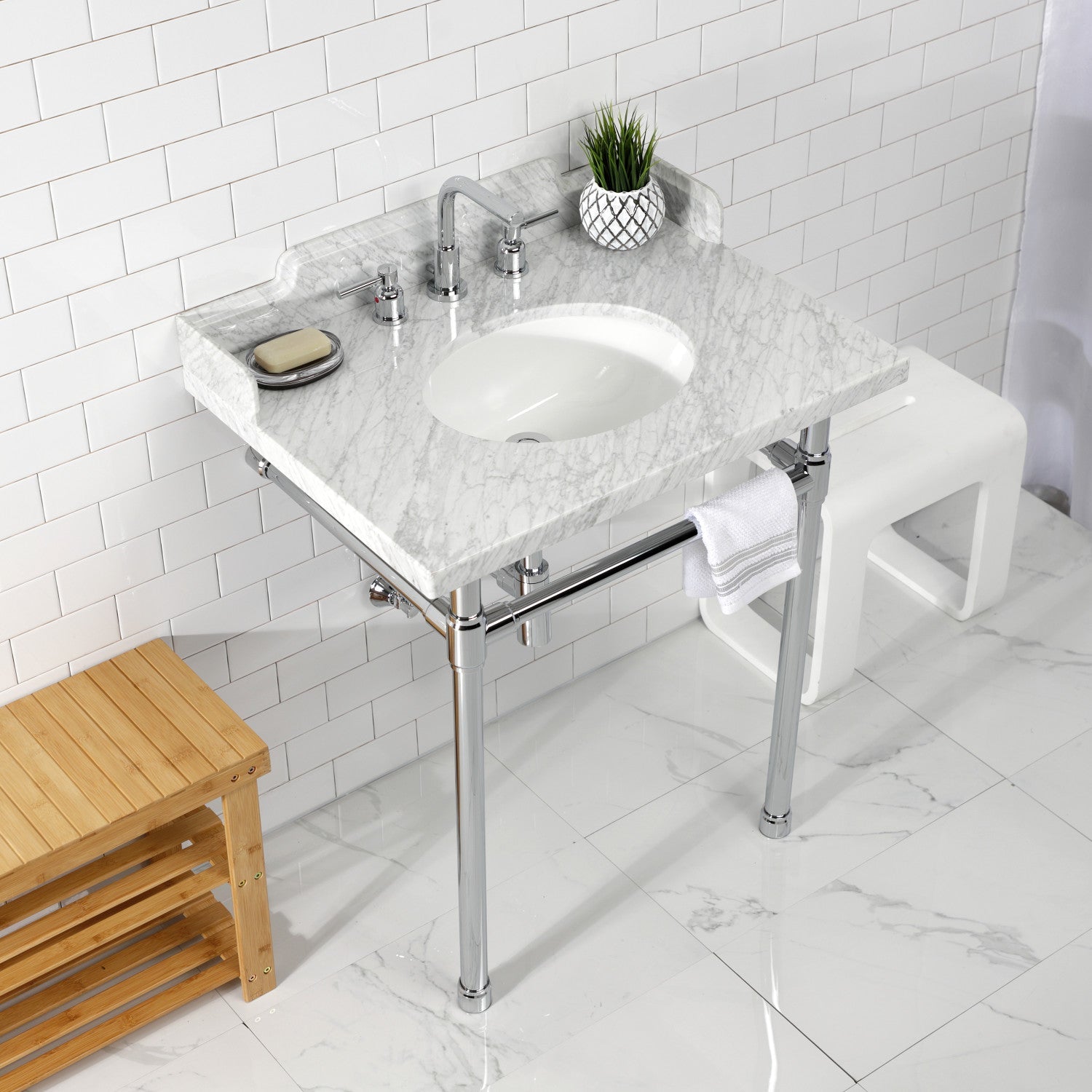 Kingston Brass Dreyden lavabo consola — vista