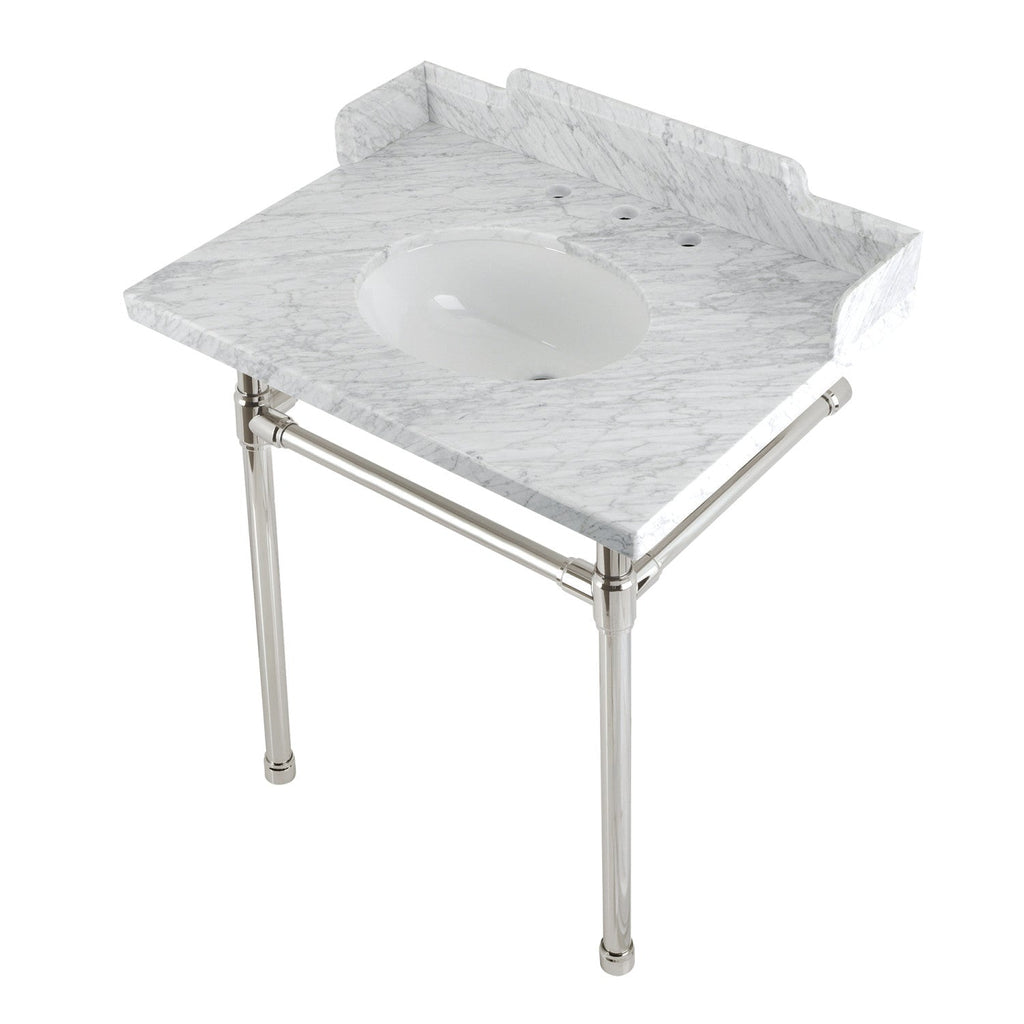 Kingston Brass Dreyden lavabo consola — Níquel Pulido