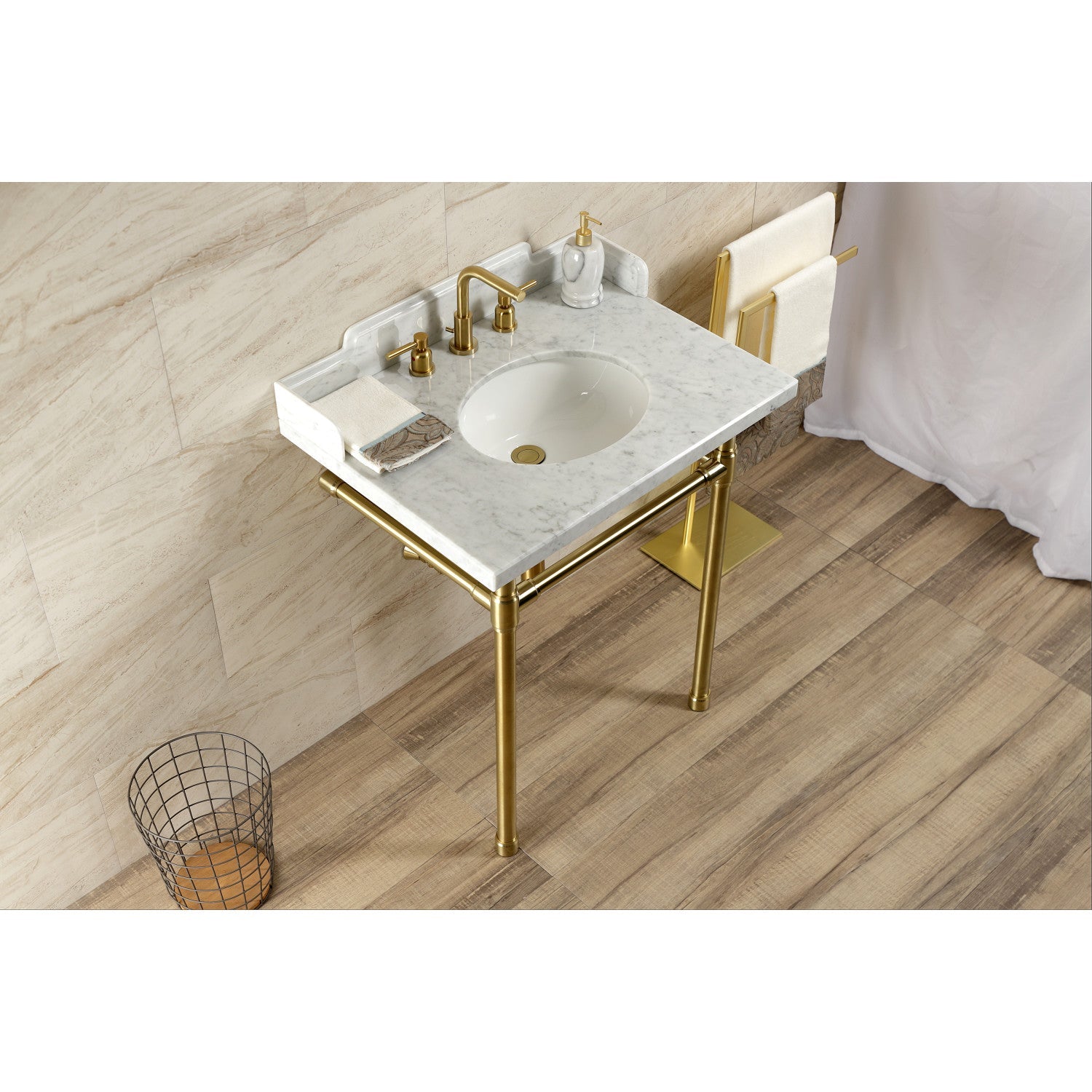 Kingston Brass Dreyden lavabo consola — vista