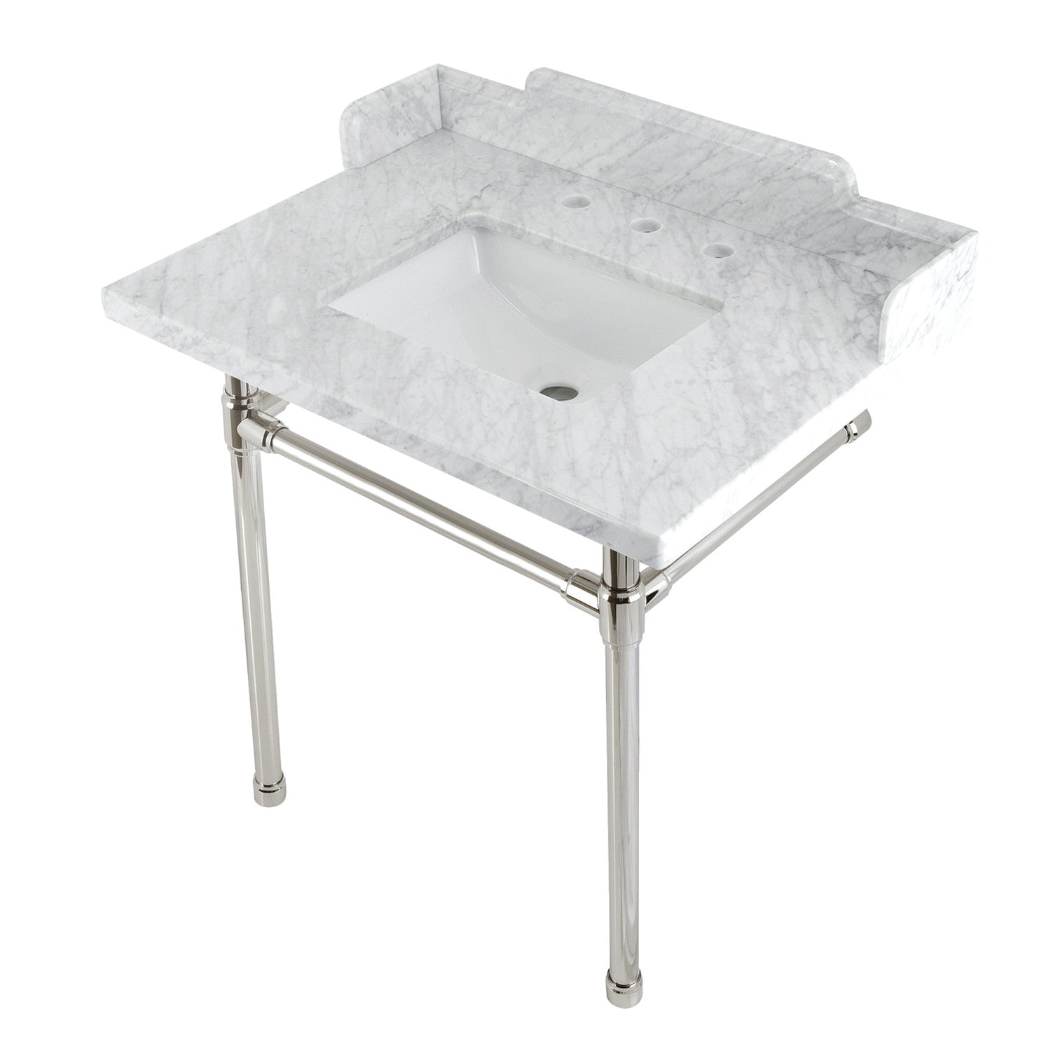 Kingston Brass Wesselman lavabo consola — Níquel Pulido