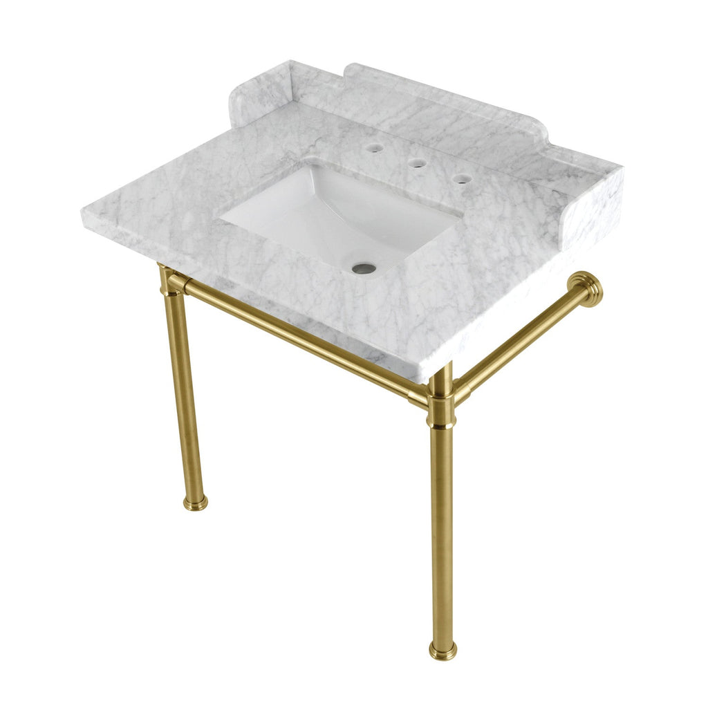 Kingston Brass Wesselman lavabo consola — Latón Cepillado