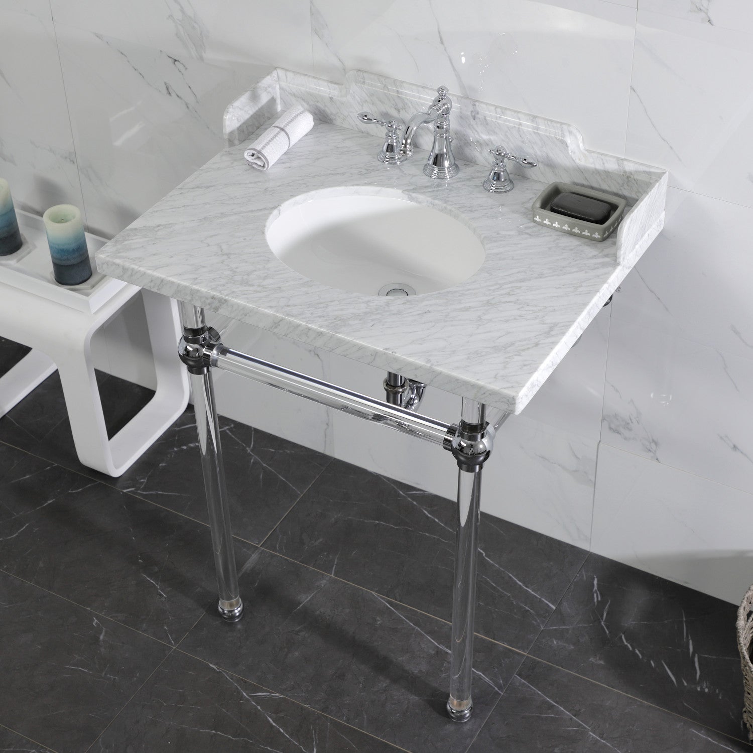 Kingston Brass Pemberton lavabo consola — vista