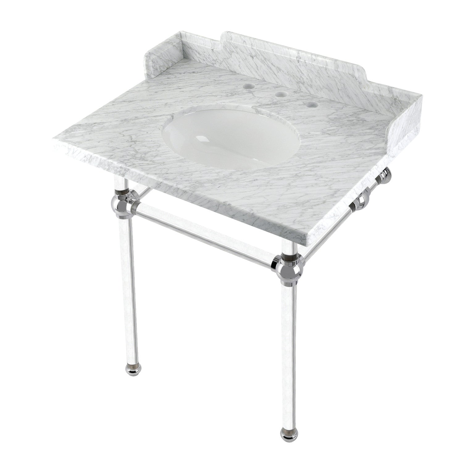 Kingston Brass Pemberton lavabo consola — Cromo Pulido