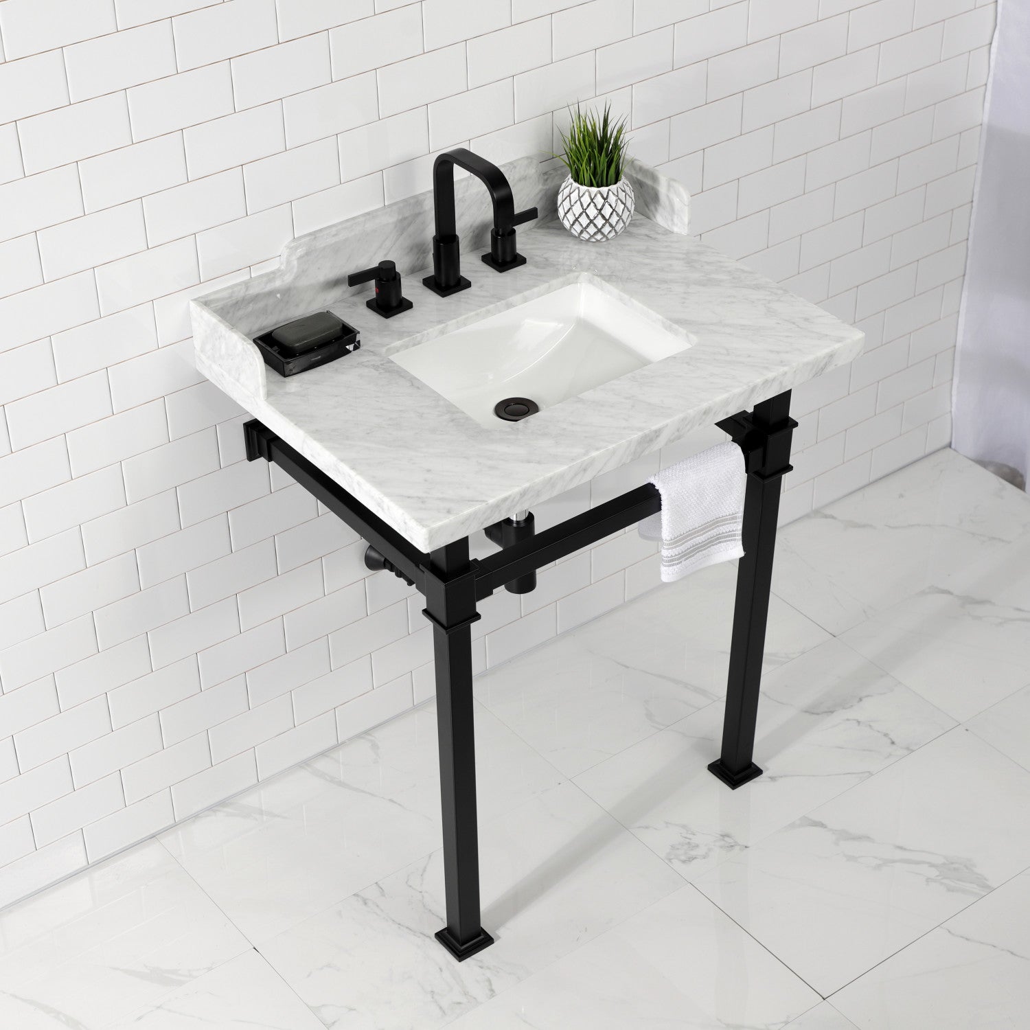 Kingston Brass Viceroy lavabo consola — vista