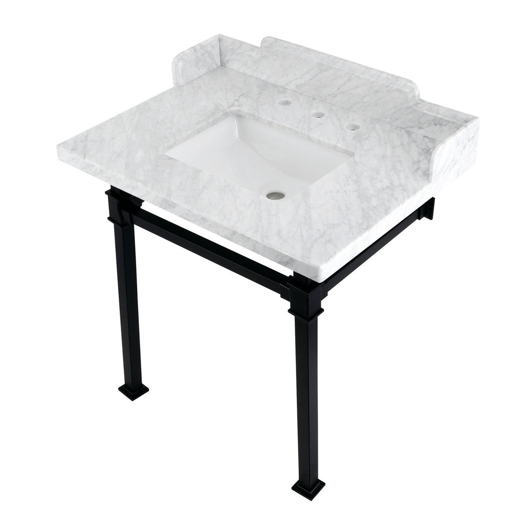 Kingston Brass Viceroy lavabo consola — Negro Mate