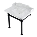 Kingston Brass Viceroy lavabo consola — Negro Mate