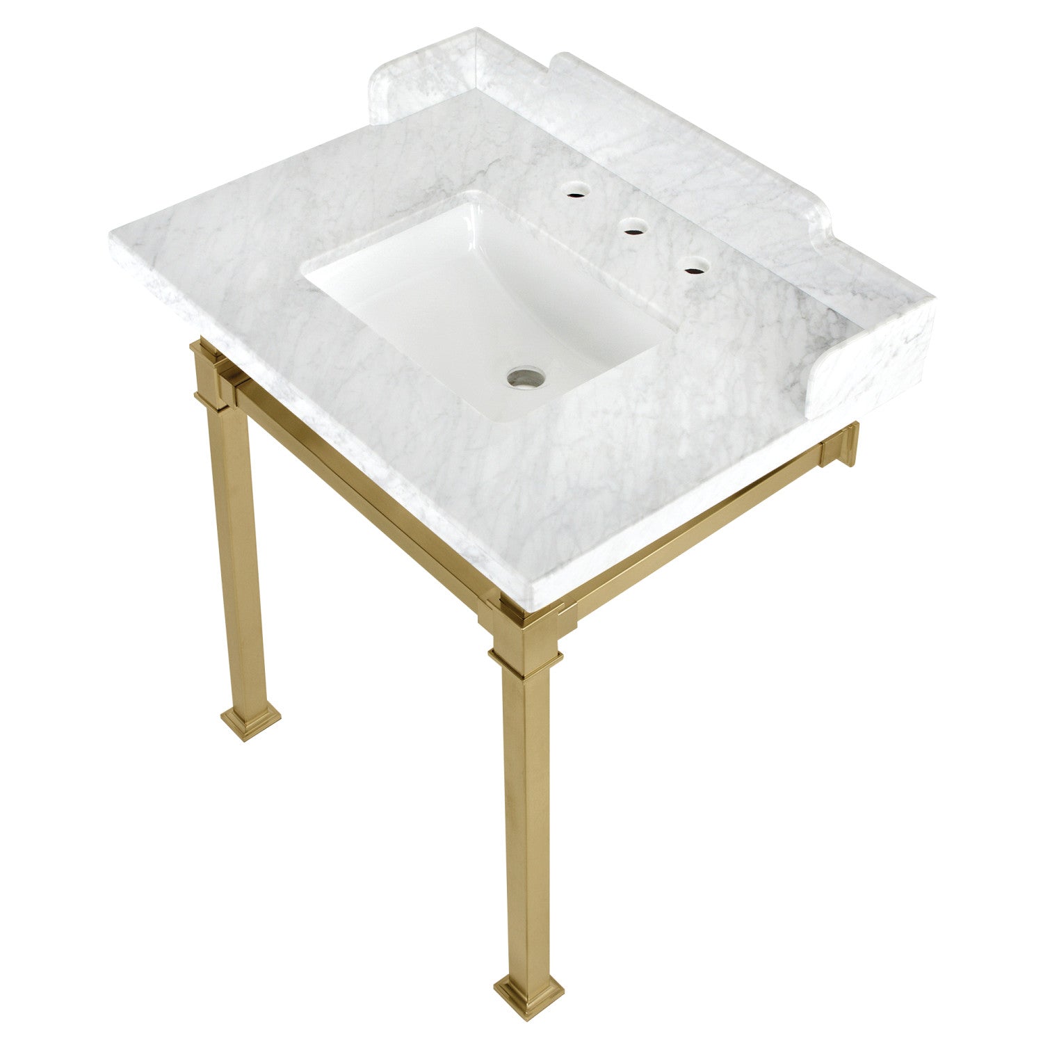 Kingston Brass Viceroy lavabo consola — Latón Cepillado