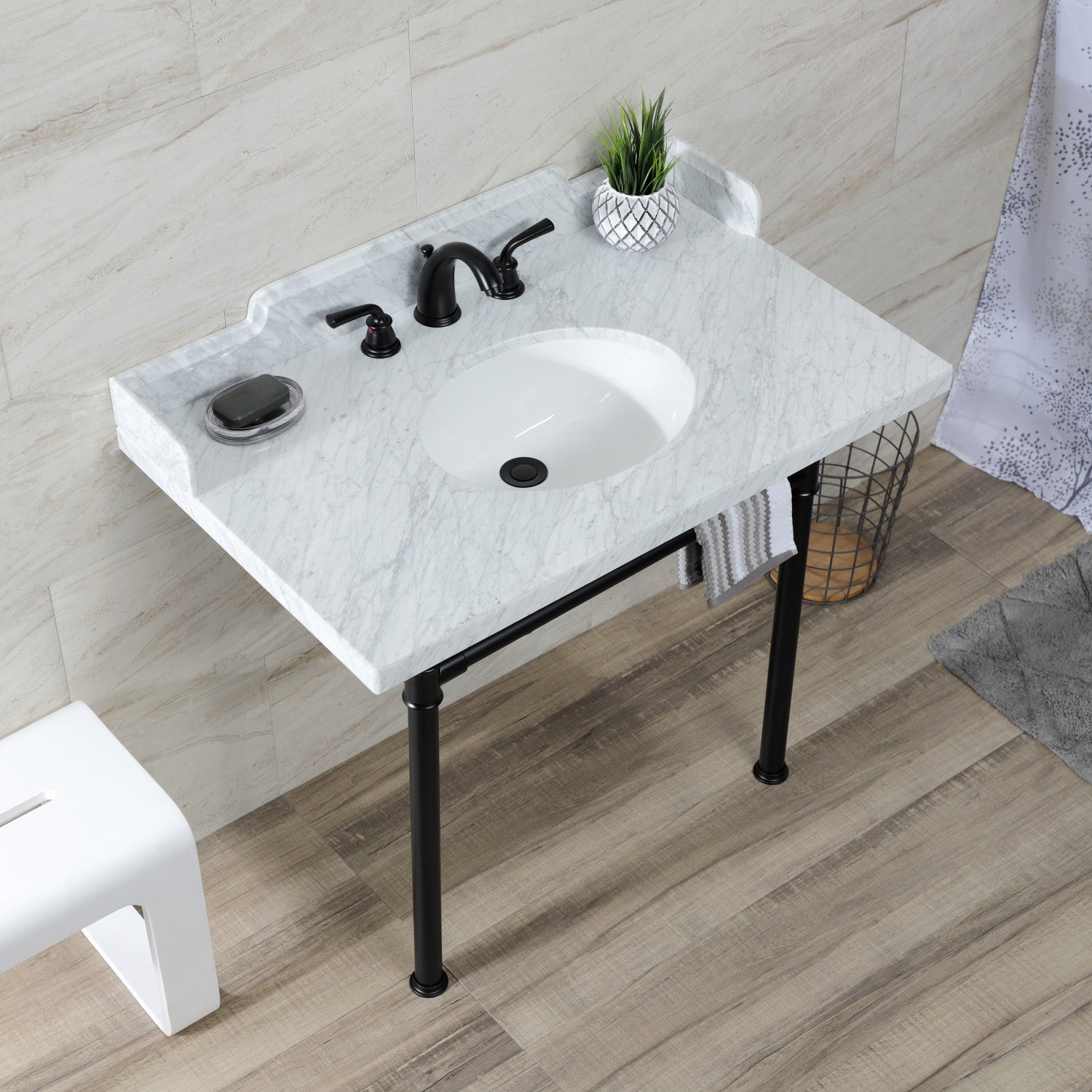 Kingston Brass Wesselman lavabo consola — vista