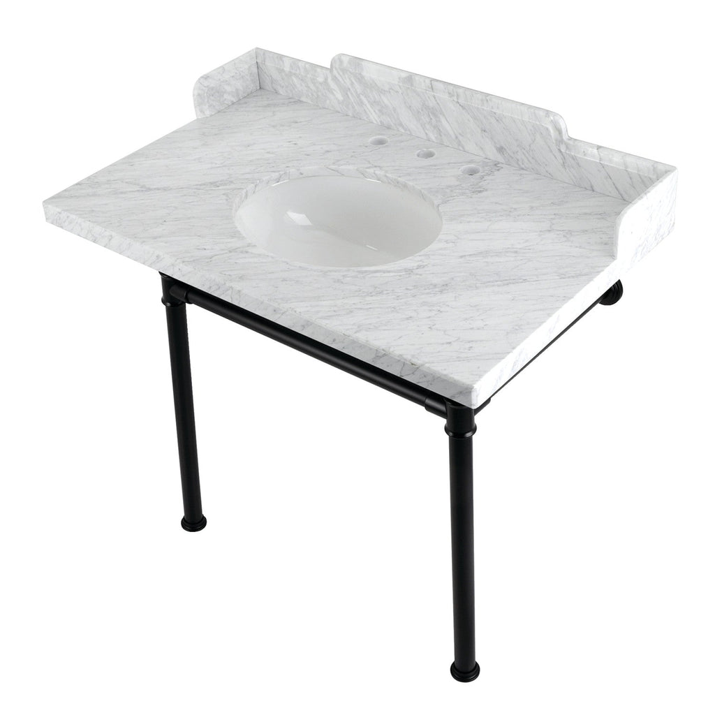 Kingston Brass Wesselman lavabo consola — Negro Mate