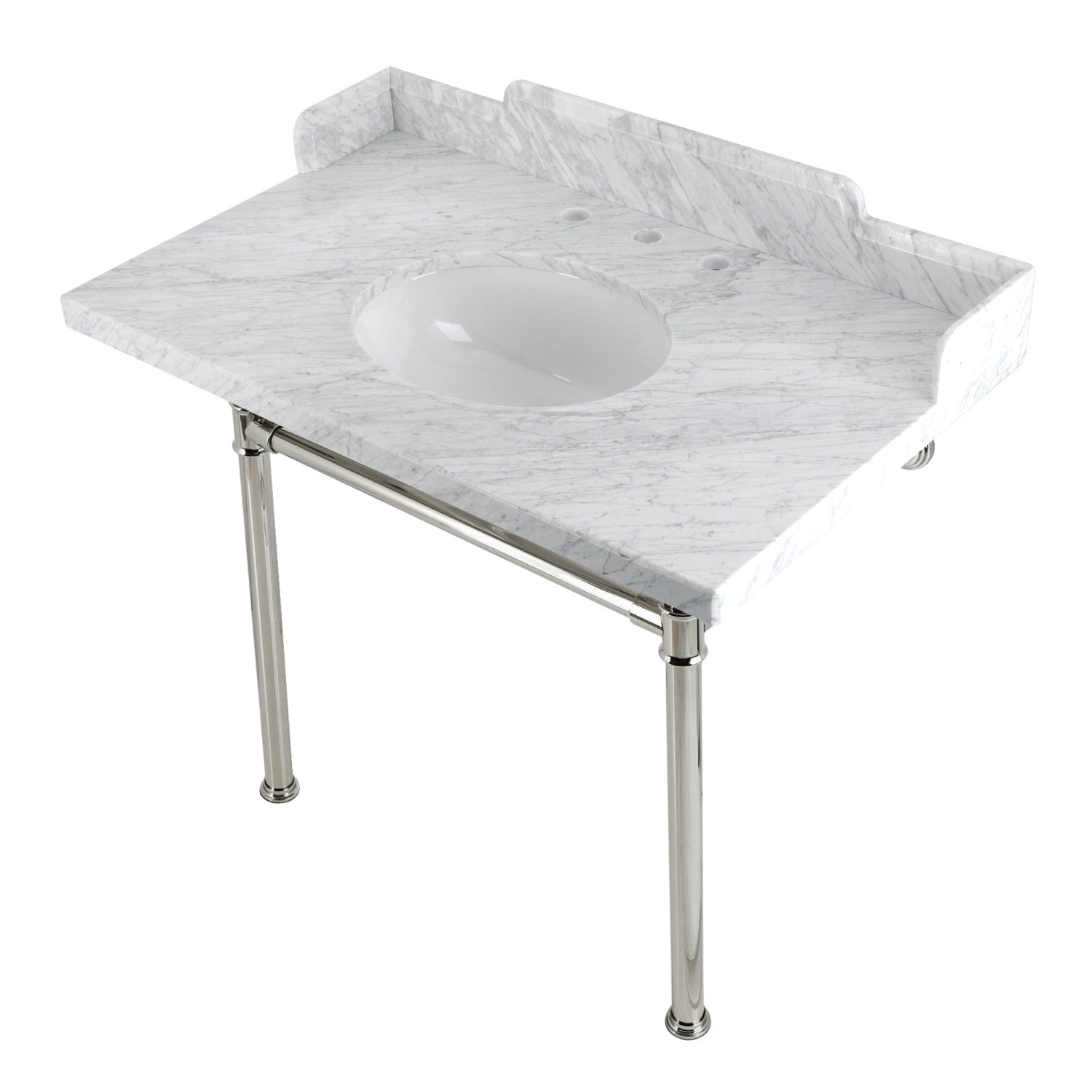Kingston Brass Wesselman lavabo consola — Níquel Pulido