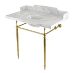 Kingston Brass Habsburg lavabo consola — Latón Cepillado