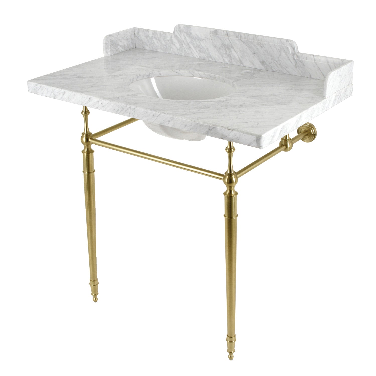 Kingston Brass Habsburg lavabo consola — Latón Cepillado