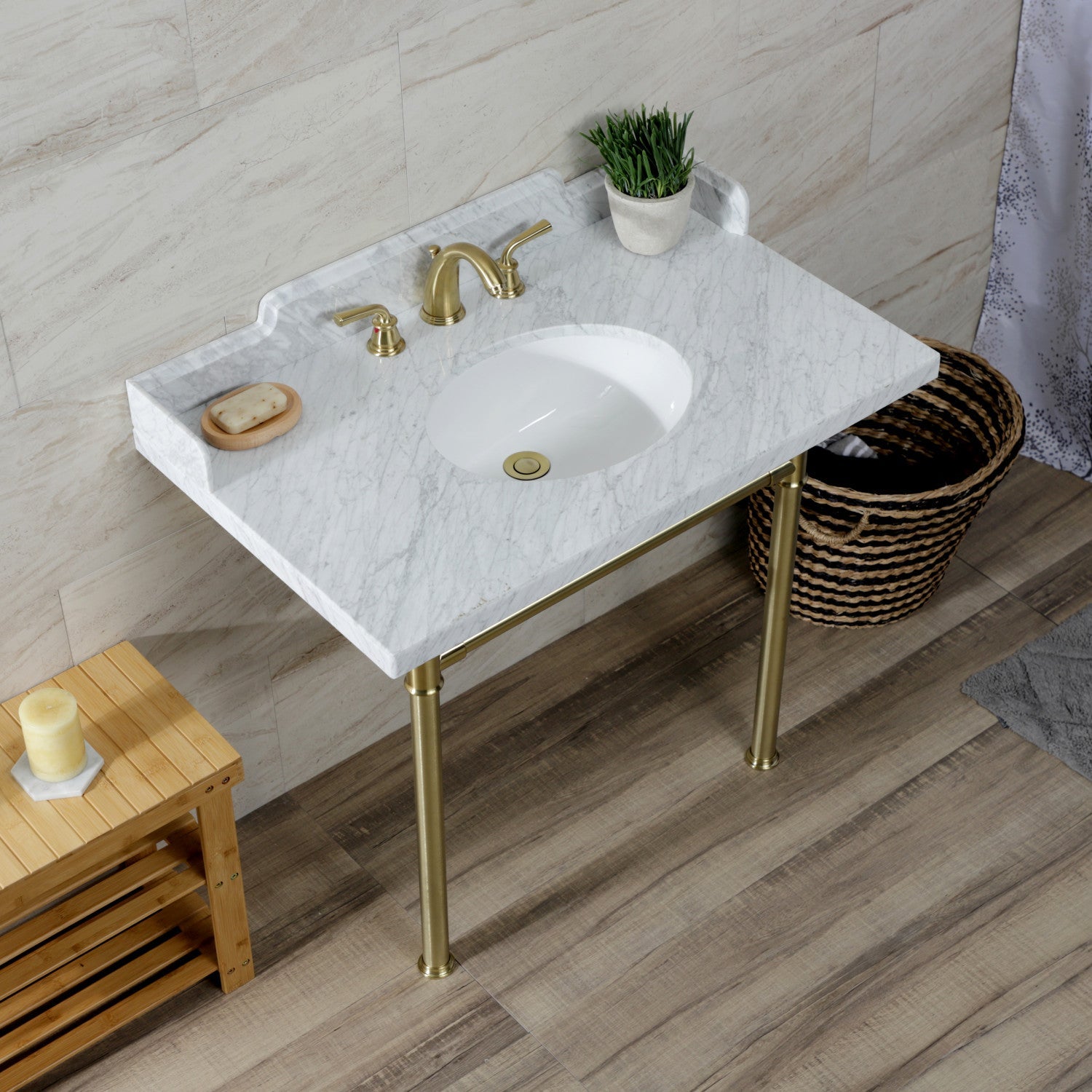 Kingston Brass Wesselman lavabo consola — vista