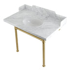Kingston Brass Wesselman lavabo consola — Latón Cepillado