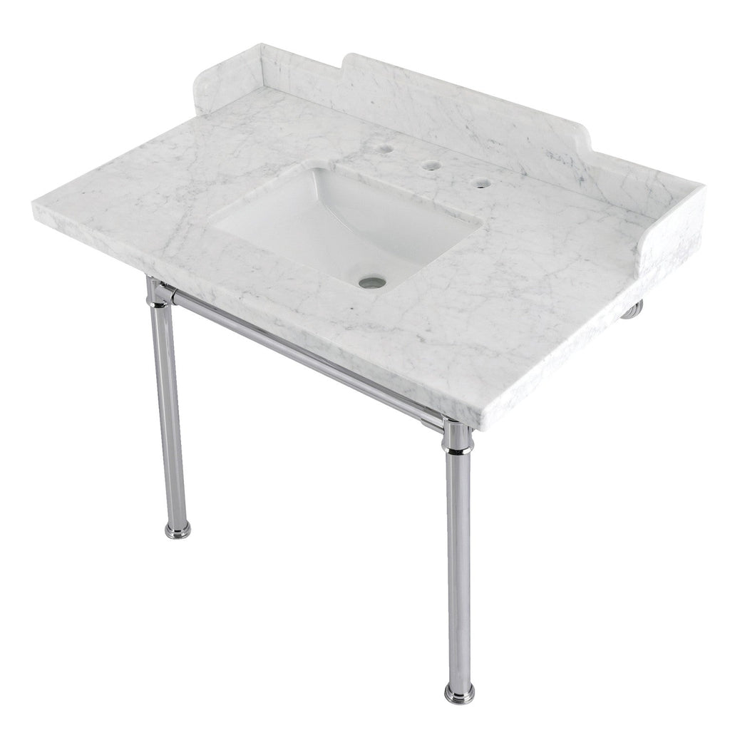 Kingston Brass Wesselman lavabo consola — Cromo Pulido