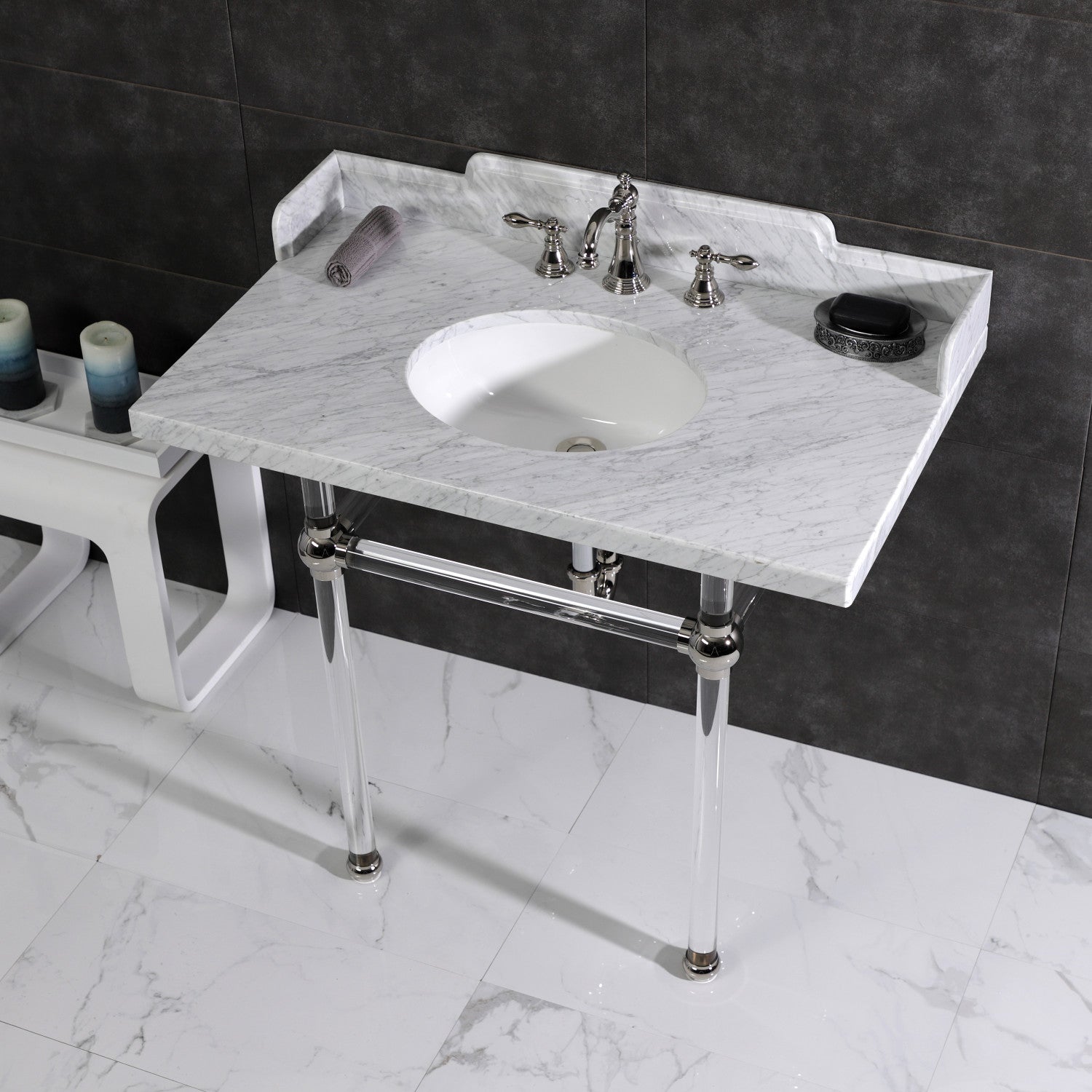 Kingston Brass Pemberton lavabo consola — vista