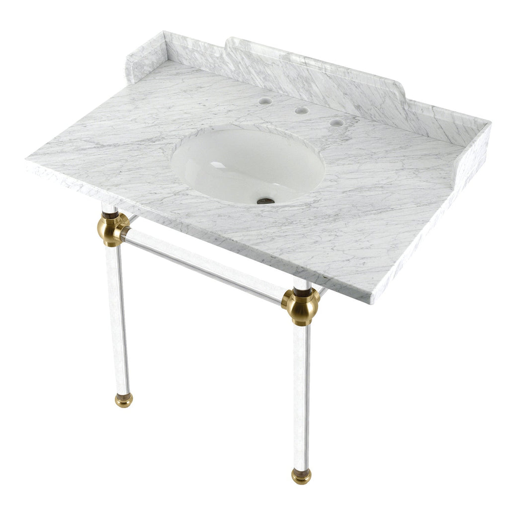 Kingston Brass Pemberton lavabo consola — Latón Cepillado
