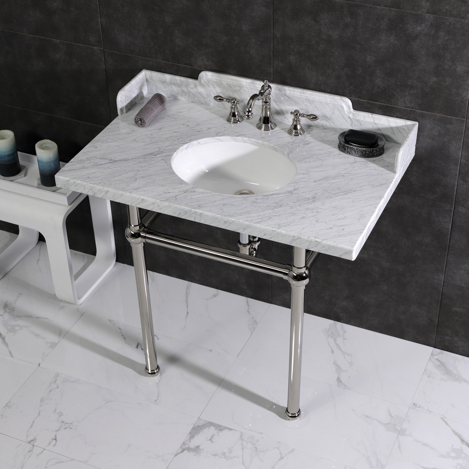 Kingston Brass Pemberton lavabo consola — vista