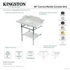 Kingston Brass Pemberton lavabo consola — vista